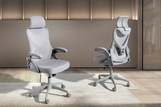 Chaise de bureau pivotante - Gris clair