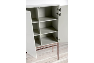 Buffet 2 portes - Blanc et naturel