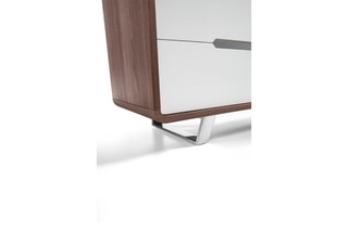 Buffet - Imitation noyer et blanc