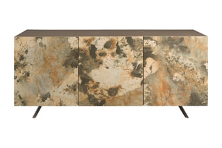 Buffet 3 portes - Beige et taupe