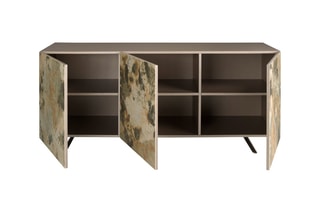 Buffet 3 portes - Beige et taupe