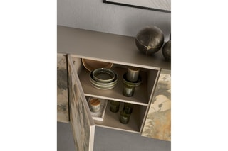 Buffet 3 portes - Beige et taupe