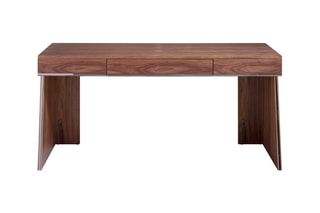 Bureau Imitation noyer et argenté