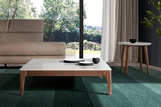 Table basse - Blanc et naturel