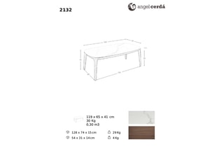 Table basse - Blanc et gris