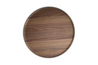 Table basse en bois de noyer - 92 x 92 x 35 cm