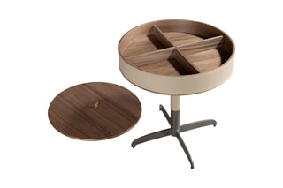 Table d'appoint en bois de noyer - 46 x 50 x 46 cm