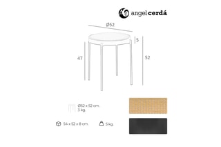 Table d'appoint - Naturel et noir
