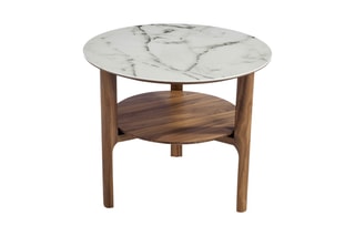 Table d'appoint - Naturel et blanc