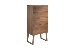 Chiffonnier 4 tiroirs - Imitation noyer