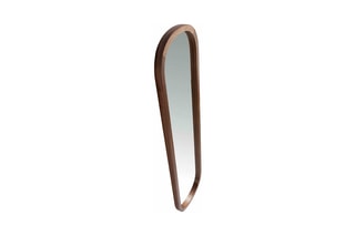 Miroir ovale - Imitation bois