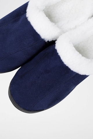 Pantoufles fourrées Bleu marine