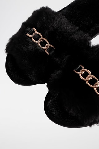 Mules fourrées - Noir