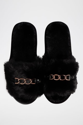 Mules fourrées - Noir
