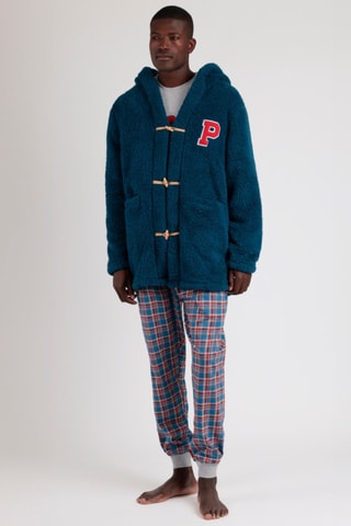 Manteau à capuche - Bleu pétrole