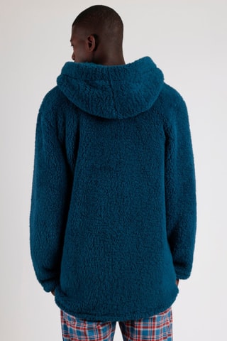 Manteau à capuche - Bleu pétrole