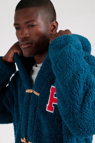 Manteau à capuche - Bleu pétrole