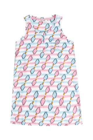 Chemise de nuit Ice Cream - Blanc et bleu