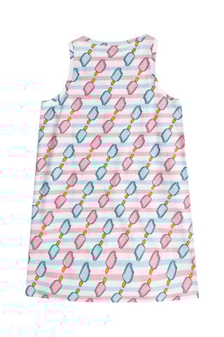 Chemise de nuit Ice Cream - Blanc et bleu