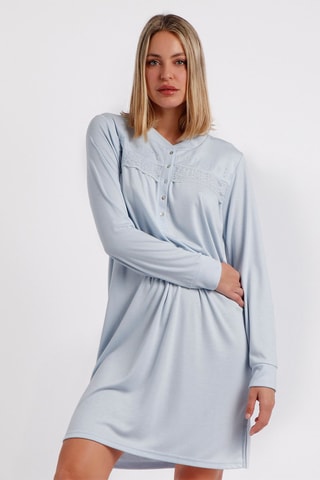 Camisa de dormir Azul-celeste