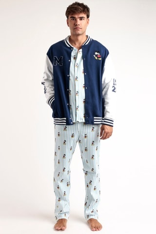Teddy de pyjama Mickey Disney - Bleu marine et blanc
