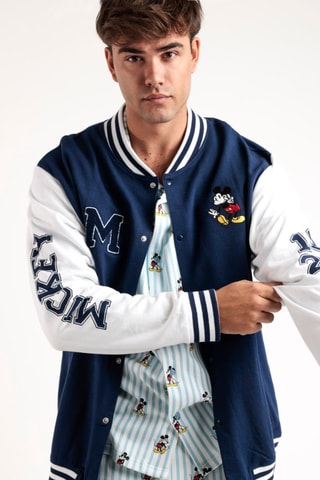 Teddy de pyjama Mickey Disney - Bleu marine et blanc