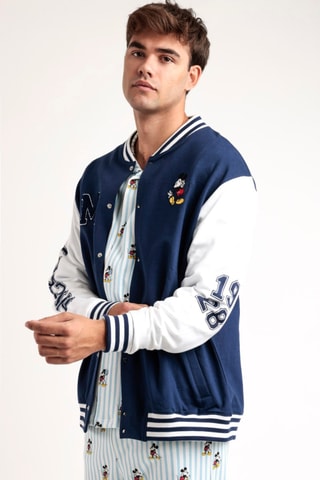 Teddy de pyjama Mickey Disney - Bleu marine et blanc