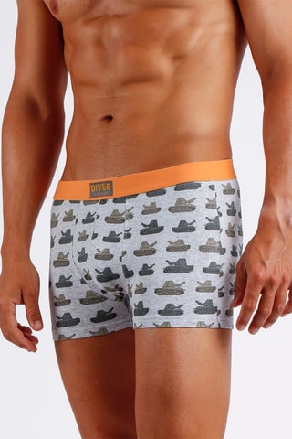 2 boxers - Orange et gris