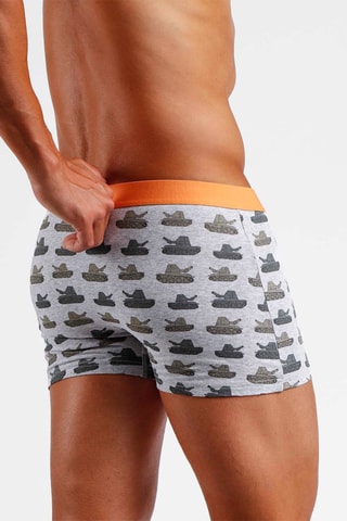 2 boxers - Orange et gris