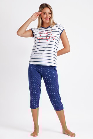 Pyjama - Blanc et bleu