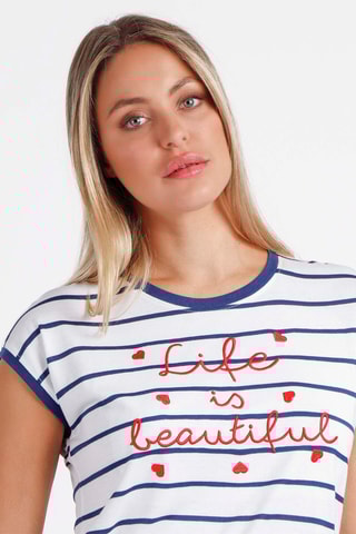 Pyjama - Blanc et bleu