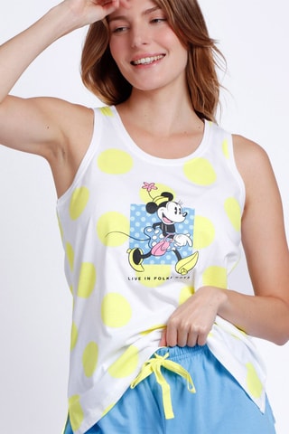 Pyjama Minnie Disney - Jaune et blanc