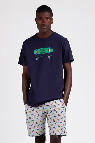 Pyjama - Bleu marine et blanc