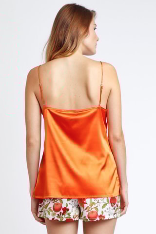 Pyjama satiné Garden - Orange