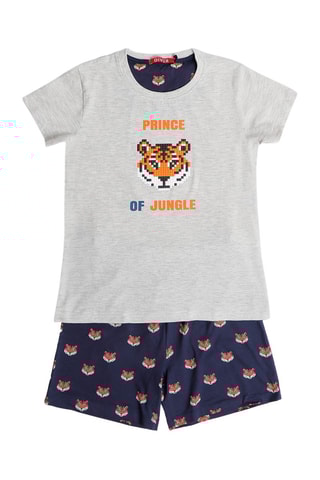 Pyjama King - Gris et bleu marine