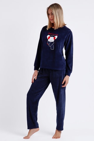 Pyjama en velours - Bleu marine