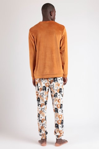 Pyjama en velours - Orange