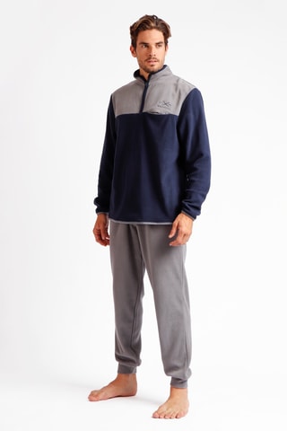 Pyjama - Bleu marine et gris