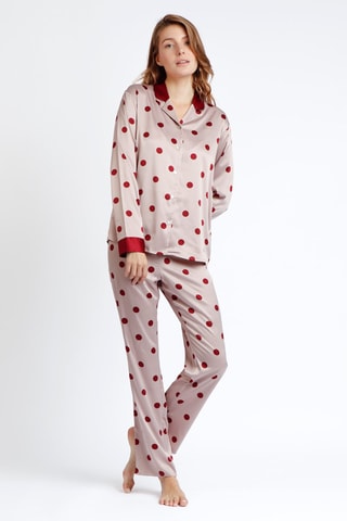 Pyjama Bordeaux et rose poudré