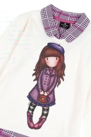 Pyjama Santoro Gorjuss Ecru et violet