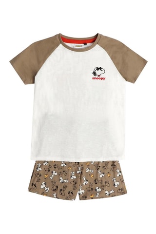 Pyjama Snoopy et les Peanuts - Blanc et marron