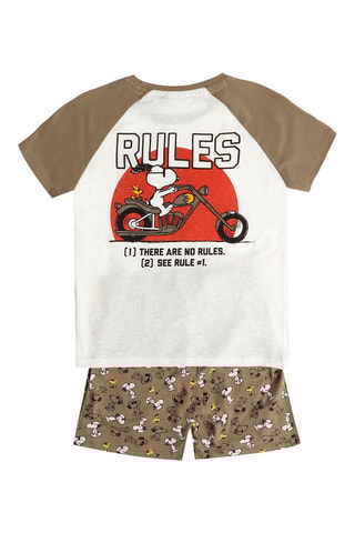 Pyjama Snoopy et les Peanuts - Blanc et marron