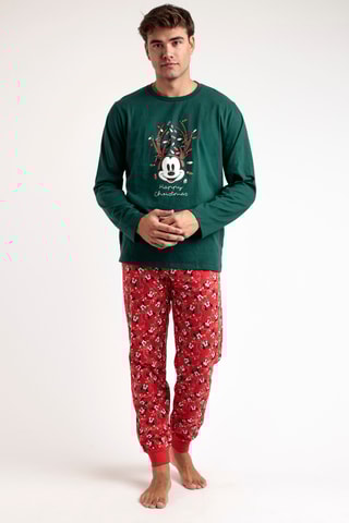 Pyjama Mickey Disney - Vert foncé et rouge