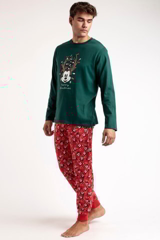 Pyjama Mickey Disney - Vert foncé et rouge