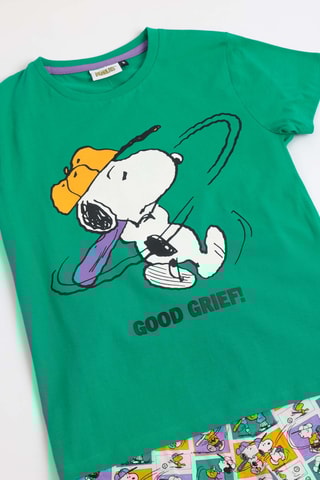 Pyjama Snoopy et les Peanuts - Vert