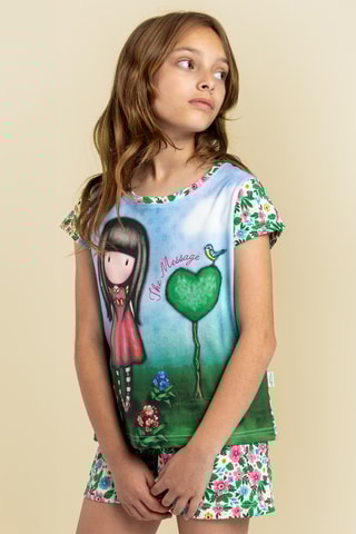 Pyjama Santoro Gorjuss - Vert et ciel