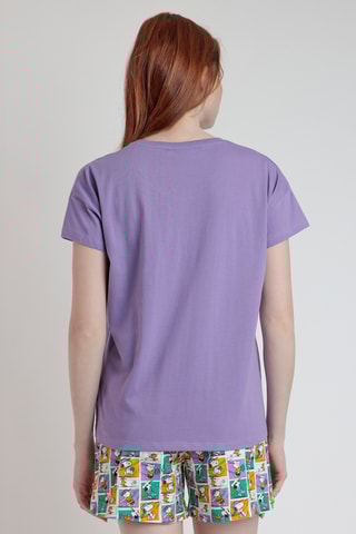 Pyjama Snoopy et les Peanuts - Violet
