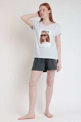 Pyjama Barbie - Blanc et gris foncé