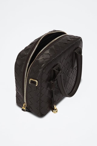 Sac à main en cuir Small Getaway - Marron foncé - Bottega Veneta