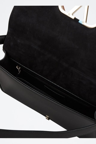 Sac porté épaule en cuir - Noir